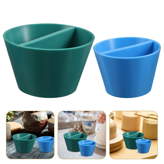 Mobutofu 2-Pack Assorted Color Cone Pottery Rim Finishing Tools Plastic Craft Supplies for Pottery Making