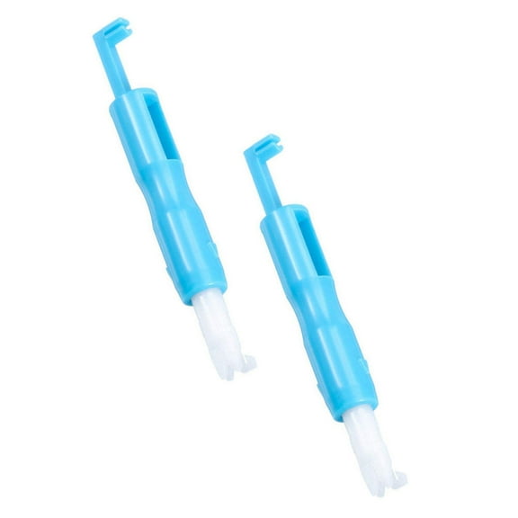 Mobutofu 2Pcs Automatic Needle Threaders for Elderly Sewing Enthusiasts Sky- .5X0.39In Plastic