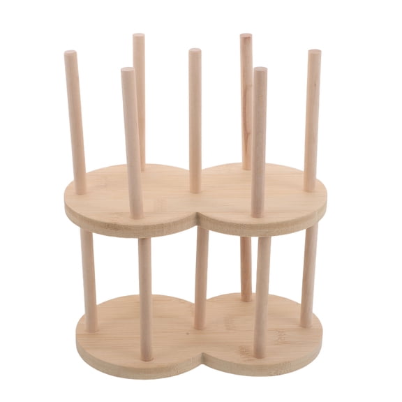 Mobutofu 2Pcs Bamboo Kitchen Storage Rack Countertop for Glass Fermenting Weights Organizer and Pickling Supplies