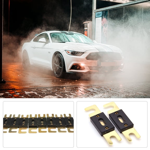 Mobutofu 2Pcs Gold Plated Inline Fuse Parts for Car Audio Video System Durable Heat Resistant