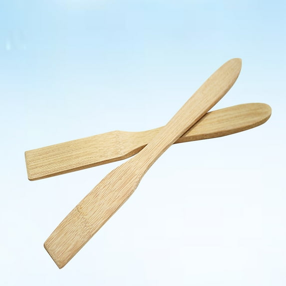 Mobutofu 2Pcs Coffee Stirring Spoons Wooden Design For Mixing Serving Beverages Home Hotel Cafe Use