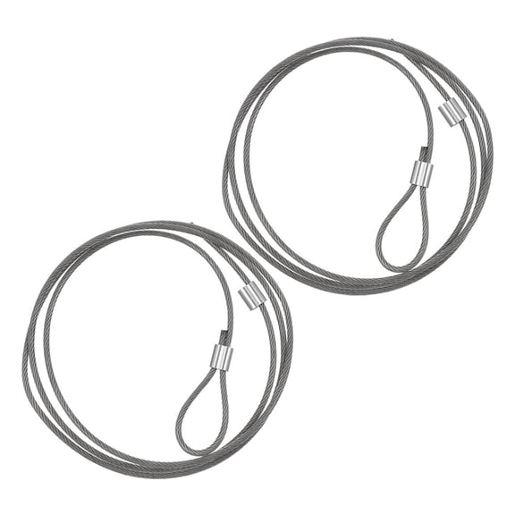 Mobutofu 2Pcs Grey Basketball Net String Heavy Duty Steel Wire Rope for Stable Performance Sports Use