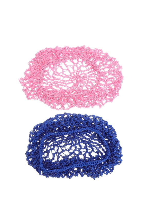2Pcs Hair Protector Stretchy Comfort Blue Sleeping Cap for General Users 11.8x11x0.2in