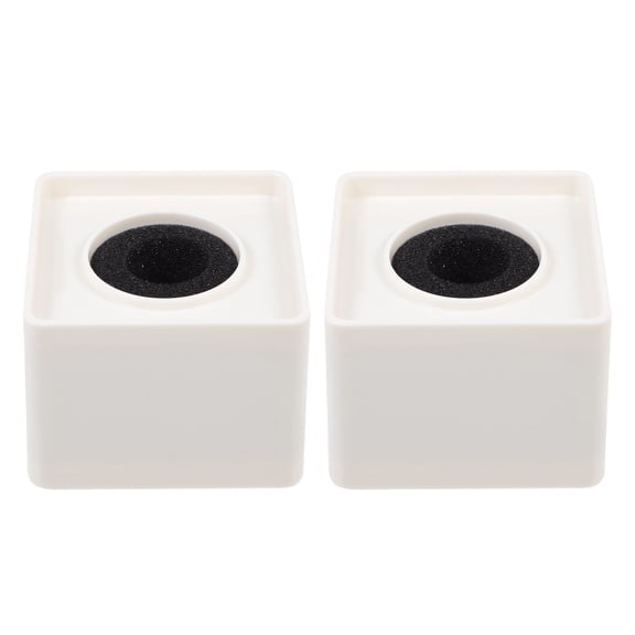 Mobutofu 2Pcs Mic Cube for Microphone in White ABS for Reporting