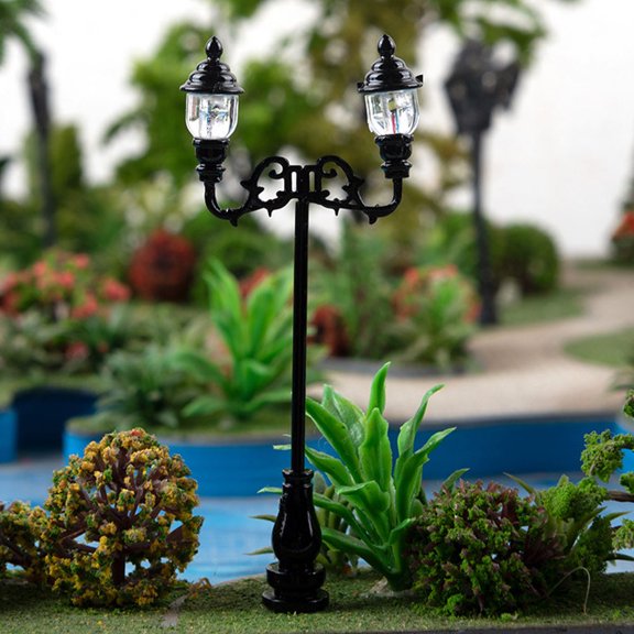 Mobutofu 2Pcs Mini Street Light Models for Mini House Interior Model with 8.50X3.50X0.50in Size