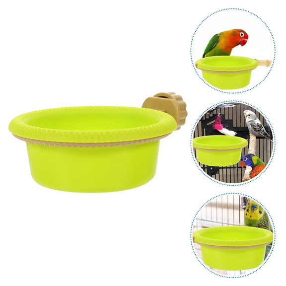 Mobutofu 2Pcs Birdcage Birdbath Green for Parrots Small Birds Anti Slip Bathing Tub for Cage