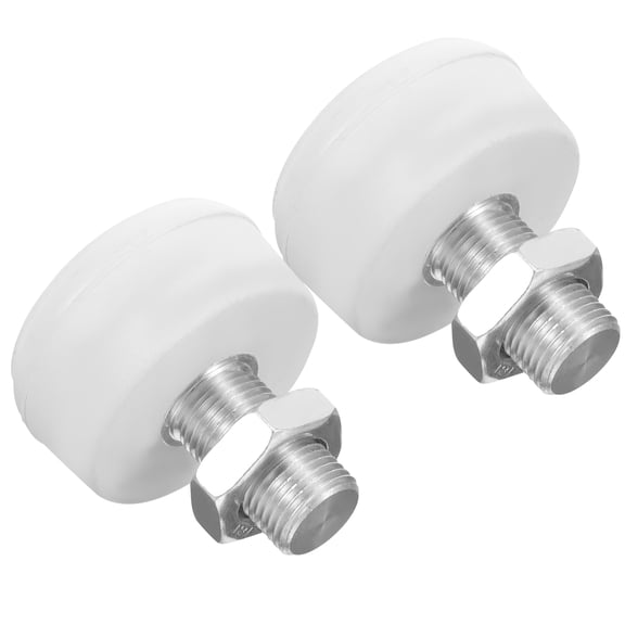 Mobutofu 2-Pack Professional White Roller Skate Toe Stoppers, Wear-Resistant Brakes for Enhanced Safety and Control