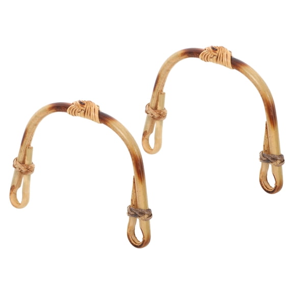 Mobutofu 2Pcs Rattan Tea Kettle Handle Replacement for Ceramic Pots Rustic U Shape Pottery Handle with Heat Insulation