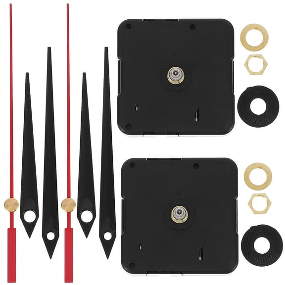 Mobutofu 2-Pack Silent Wall Clock Mechanism Replacement Kit, Quiet Clock Motor Repair Parts 11.8 x 7.9 Inches