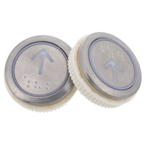 Mobutofu Elevator Parts Stainless Steel Push Buttons Plated Silver for Safe Operation 2Pcs