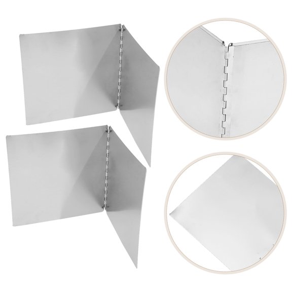 Mobutofu Kitchen Splash Guard Plated Silver Stainless Steel Anti-Splatter Shield for Home Cooking