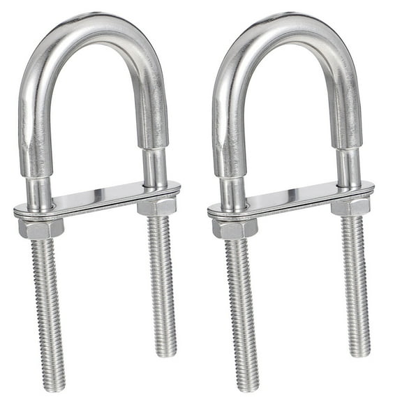 Mobutofu 2Pcs Trailer U-Bolts Stainless Steel for Boat and Plumbing Applications