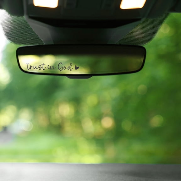 Mobutofu Car Rearview Mirror Decal Black Pet Reflective Safety Reminder 2Pcs