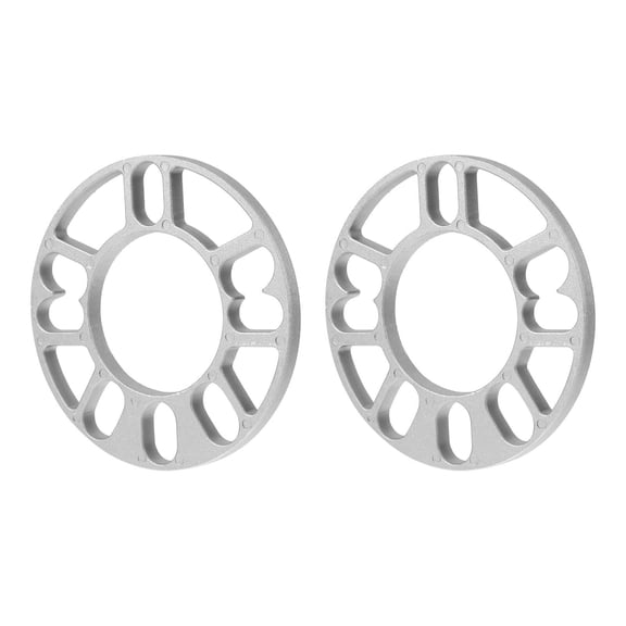 Mobutofu 2Pcs Wheel Spacer for Automobile Turning Stability Silver 5.97X5.97X0.39in