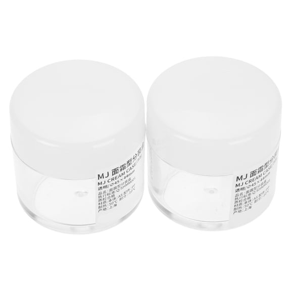 Mobutofu 2Pcs Lightweight White Empty Cream Bottle Multipurpose Sub Packaging Container