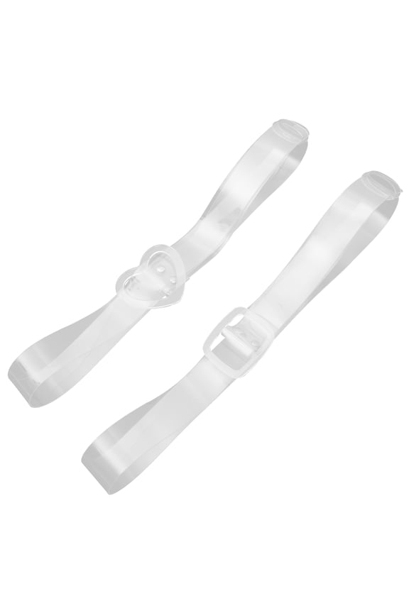 2Pcs White Resin Transparent Belt Square Buckle Casual Fashion Accessory for Women