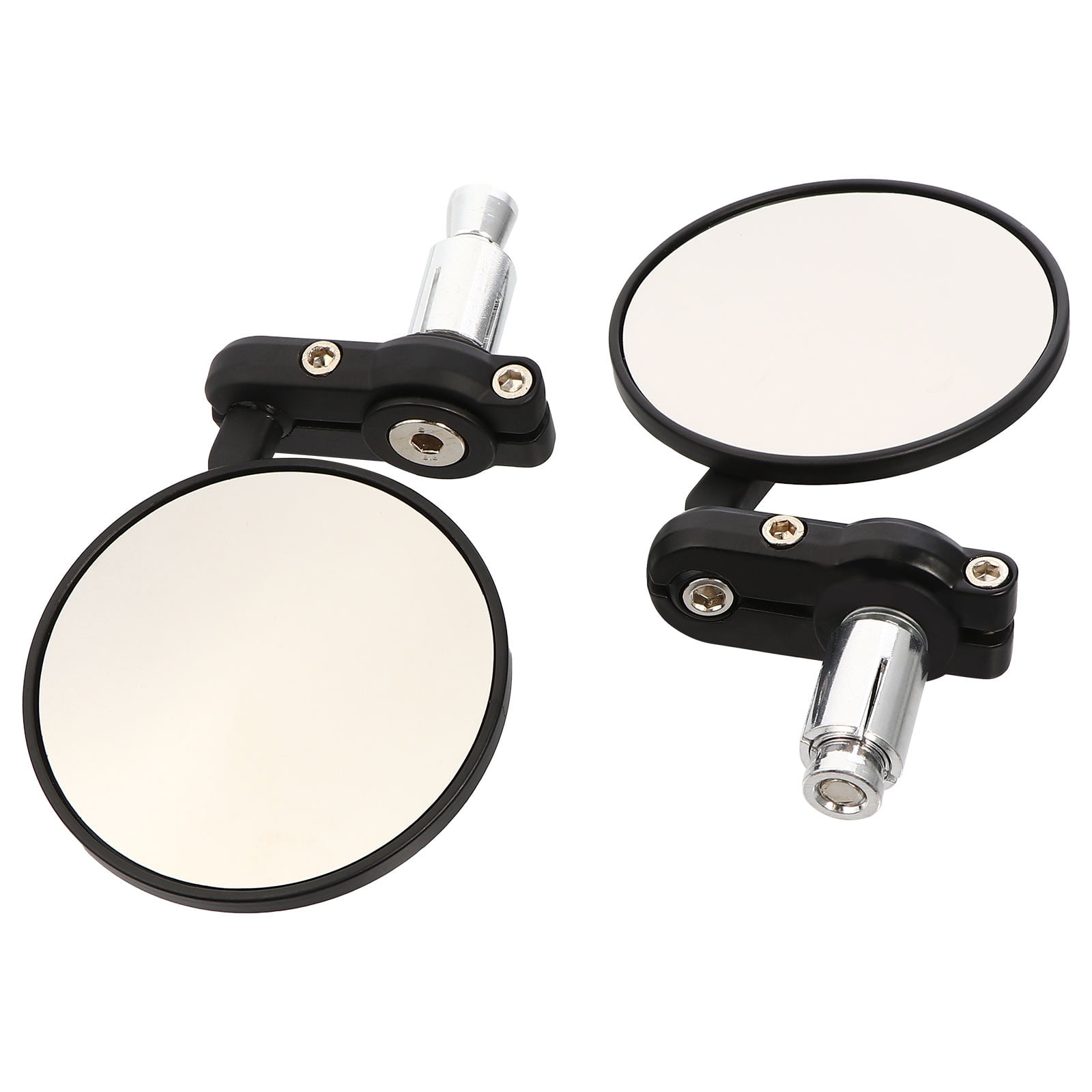 Mobutofu 2Set Black Motorcycle Rearview Mirror with Wider Vision for Motorcyclists 15x8.5in