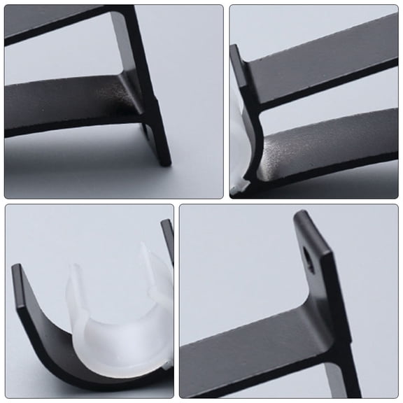 Mobutofu 2Set Metal Support Bracket Aluminum Black for Office Use