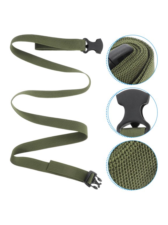 2Pcs Olive Green Adjustable Luggage Straps with Buckle for Bag Fixing