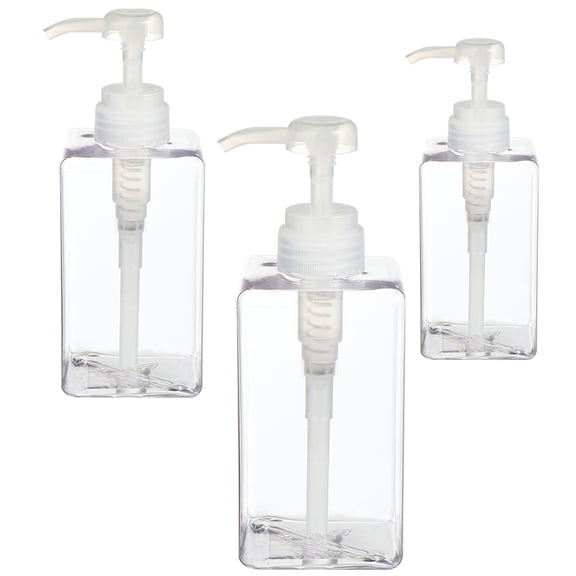 Mobutofu 3 Pack Refillable Dispenser Bottles, Empty Pump Bottles for Bathroom Storage and Care