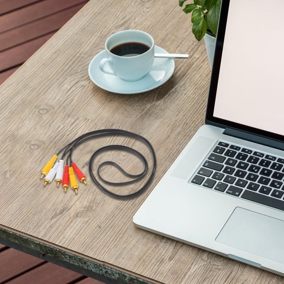 Mobutofu 3 Pairs Audio and Video Line for Computer with Low-loss Shielded Technology and 1.5 Meters