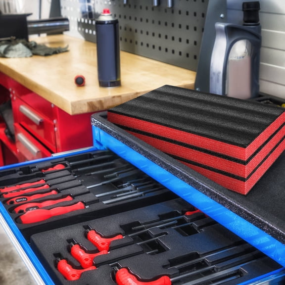 Mobutofu 3Pcs High Density Epe Foam Inserts Tool Box Liner Lightweight Cushioning Slip Resistant Organizer