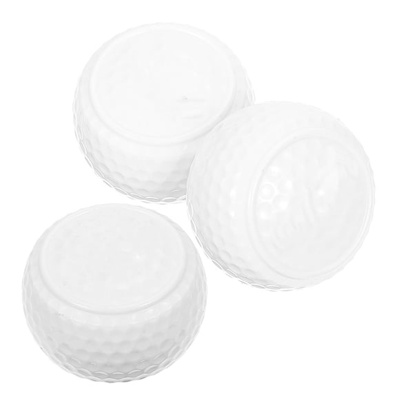 Mobutofu 3Pcs Soft Flat Golf Balls White for Precision Putting Training Indoor Outdoor Use
