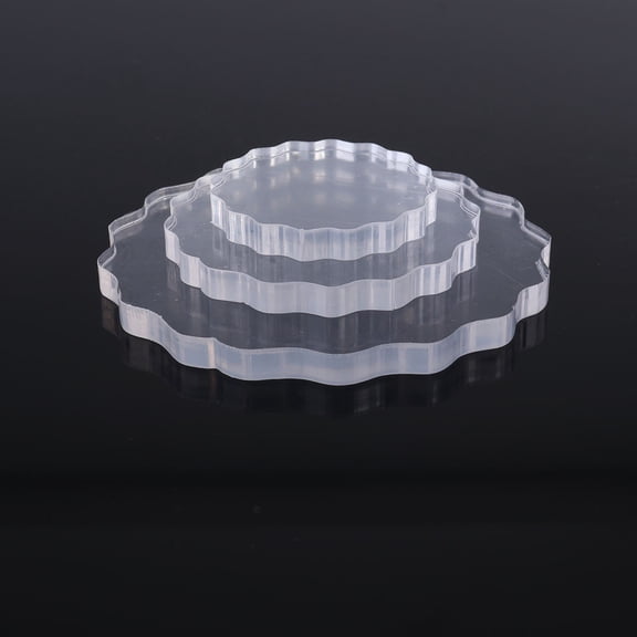 Mobutofu 3-Piece Clear Acrylic Stamping Blocks Set for Scrapbooking, Card Making, and Invitation Design 5x5 Inch