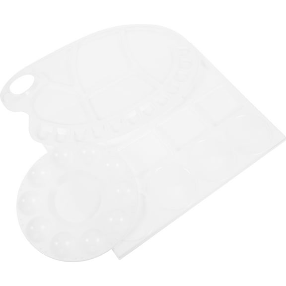 Mobutofu 3Pcs Watercolor Color Palette for Student Diy Painting Craft Small Paint Tray Plastic Material