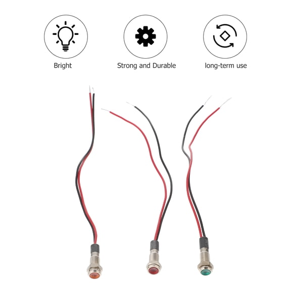 Mobutofu 3Pcs Waterproof LED Panel Indicator Lights for Industrial Use