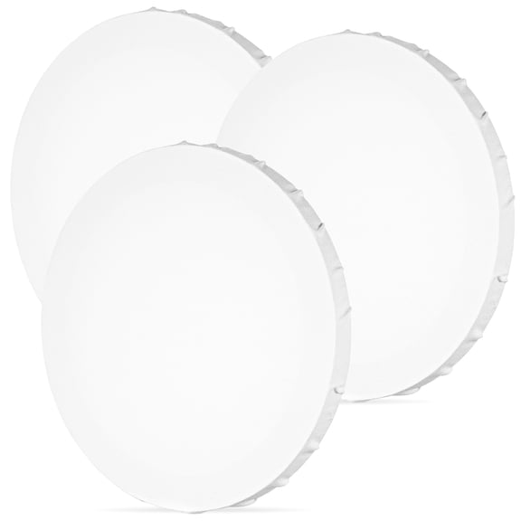 Mobutofu 3pcs Painting Canvas Set Canvas Boards for Painting Round Shape Blank Art Creation White