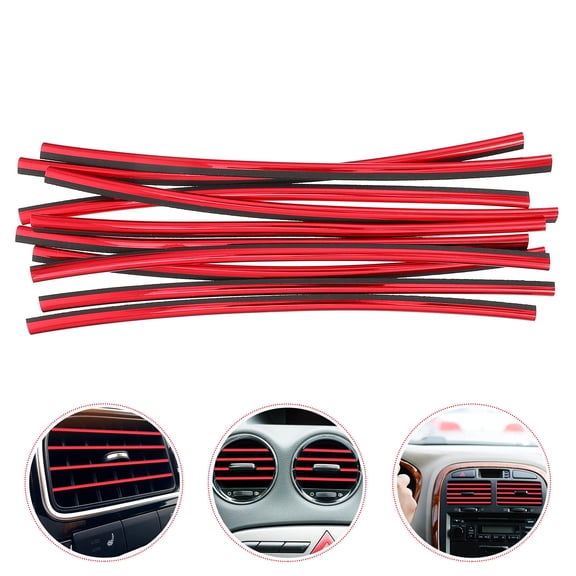 Mobutofu 40Pcs Red Car Air-Conditioning Outlet Strips Simple Design for Interior