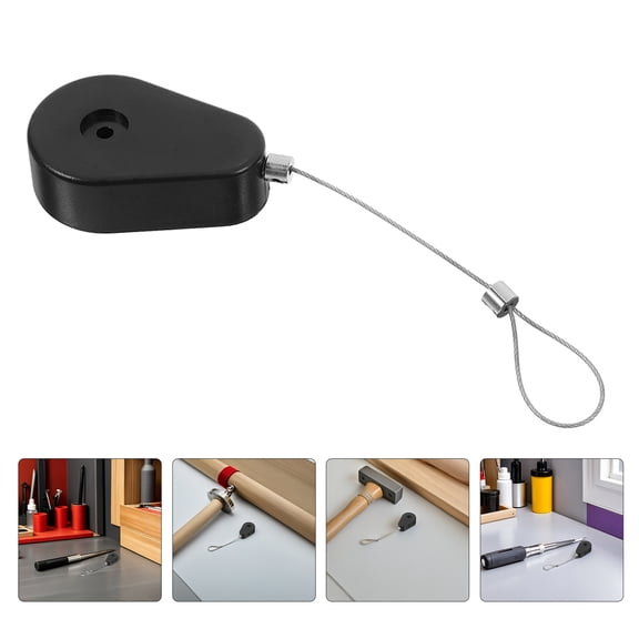 Mobutofu 4Pcs Anti Theft Retractable Cable Lock Tether for Laptop Remote and Gaming Controller Security