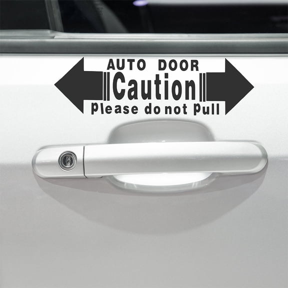 Mobutofu 4Pcs Black Automatic Door Sticker for Vehicles Adhesive Car Door Opening Warning