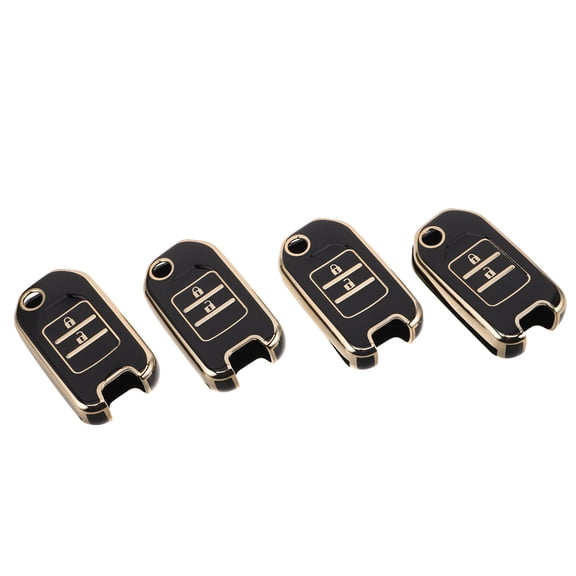 Mobutofu 4-Pack Black TPU Car Key Case Covers Universal Fit Remote Fob Protectors for Storage and Shock Absorption