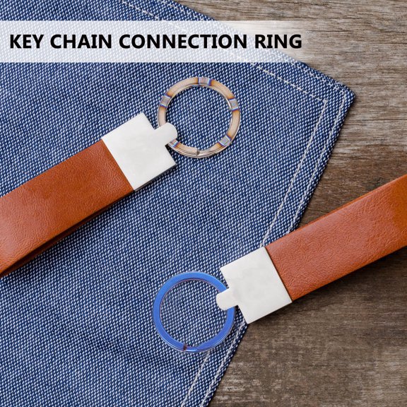 Mobutofu Titanium Alloy Split Key Ring 18mm DIY Keychain Rings 4pc Set