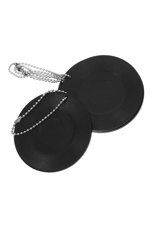 Music Keychain Black ABS Vinyl Record Design for Bag Charms 4Pcs