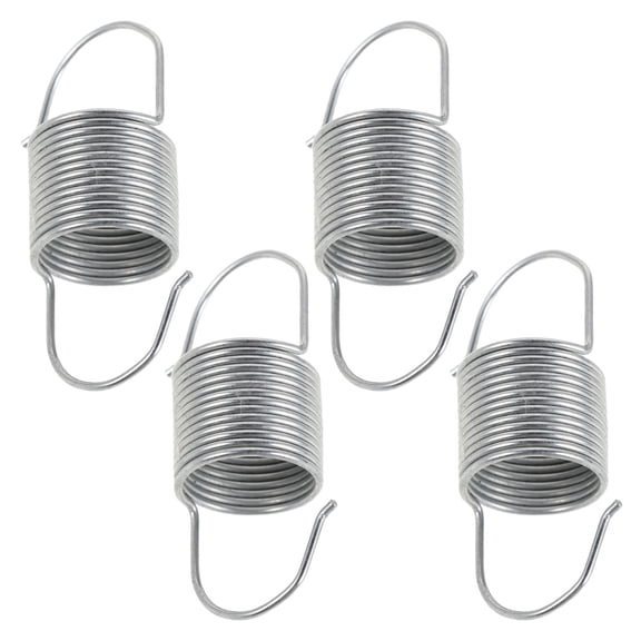 Mobutofu 4Pcs Extended Tension Spring with Hook Ends for Diesel Engine Tiller Throttle Return Replacement Plated Silver