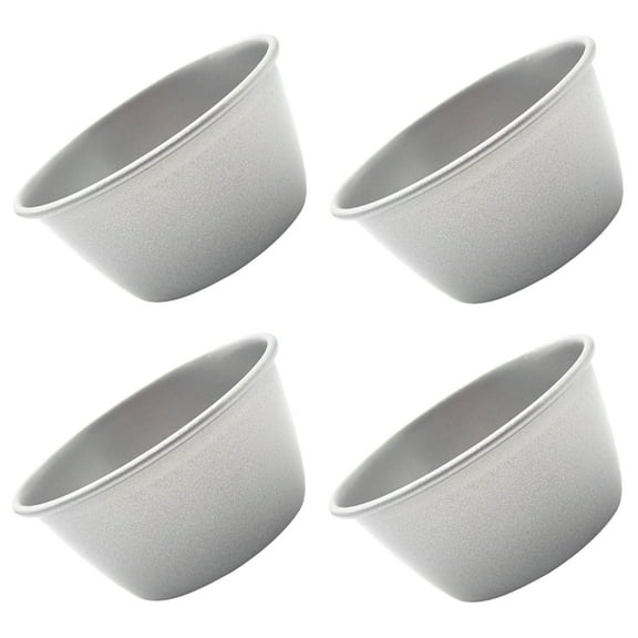 Mobutofu 4-Pack Multi-Function Plated Baking Cups Nonstick Pudding Molds for Household Baking Accessories
