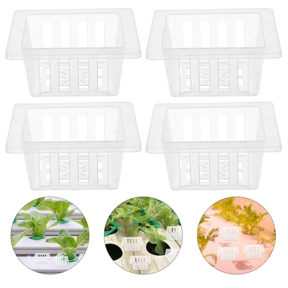 Mobutofu 4Pcs Breathable Hydroponic Basket Containers for Versatile Plant Growing