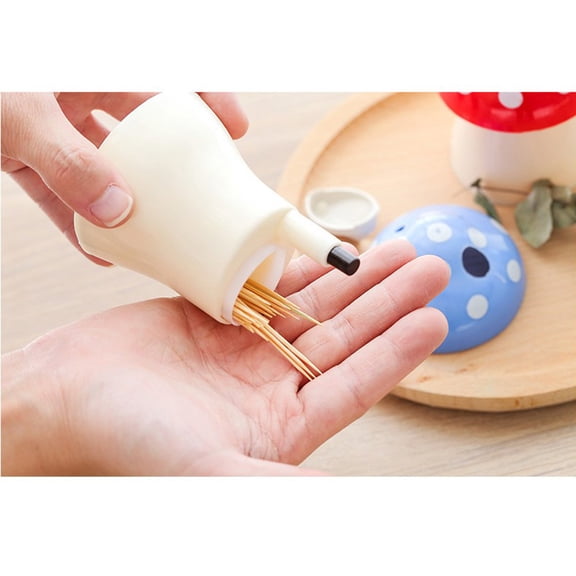 Mobutofu 4-Pack Plastic Toothpick Dispenser Containers for Easy Storage and Convenient Use at Home, Office, and Restaurant