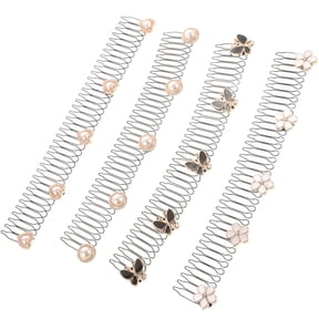 Mobutofu 4-Pack U-Shaped Invisible Hair Clips for Updos, Ponytails, Wavy Hair, and Everyday Styling Accessories