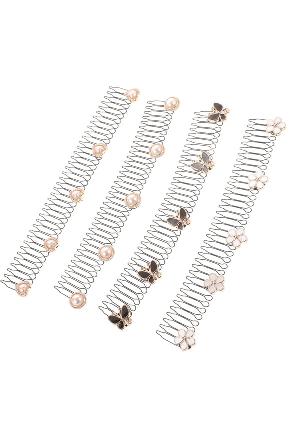 4Pcs U Shape Invisible Hair Clips for Updo Ponytail and Wavy Hair Styling