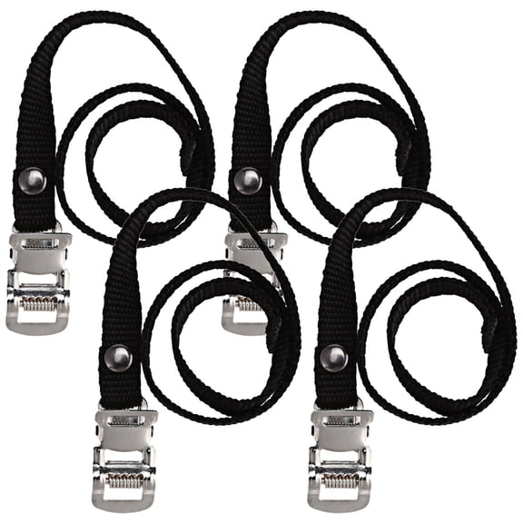 Mobutofu 4Pcs Wear Resistant Nylon Bike Toe Straps with Steel Buckle for Mountain and Fixed Gear Bikes