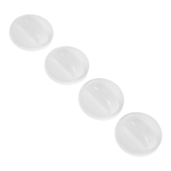 Mobutofu 4Pcs White Plastic Rotary Control Knobs for Heater Fan Air Conditioner and Oven Temperature