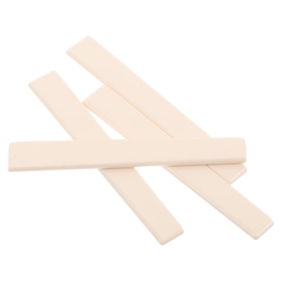 Mobutofu Acoustic Guitar Bridge Ivory High Density Synthetic Plastic 4Pcs