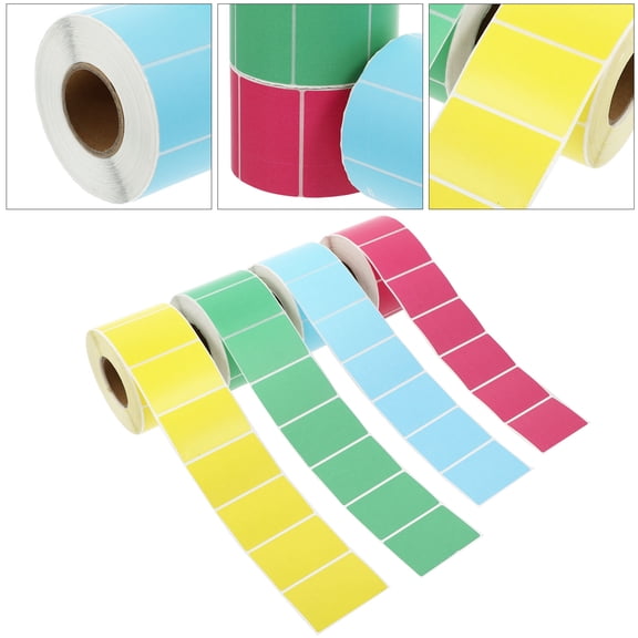 Mobutofu 4rolls Thermal Paper Labels Self Adhesive Sticker Tags Total For Market Use And Everyday Organization