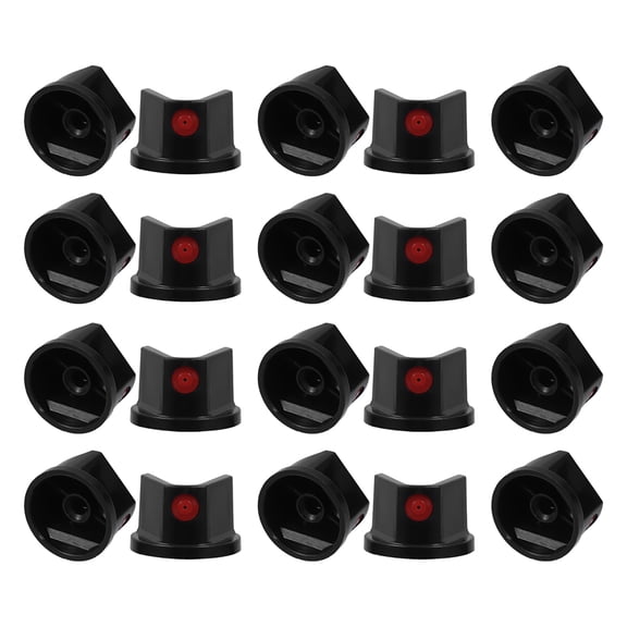 Mobutofu 50Pcs Durable ABS Spray Paint Caps Black with Waterproof Touchup Button for Precise Coating