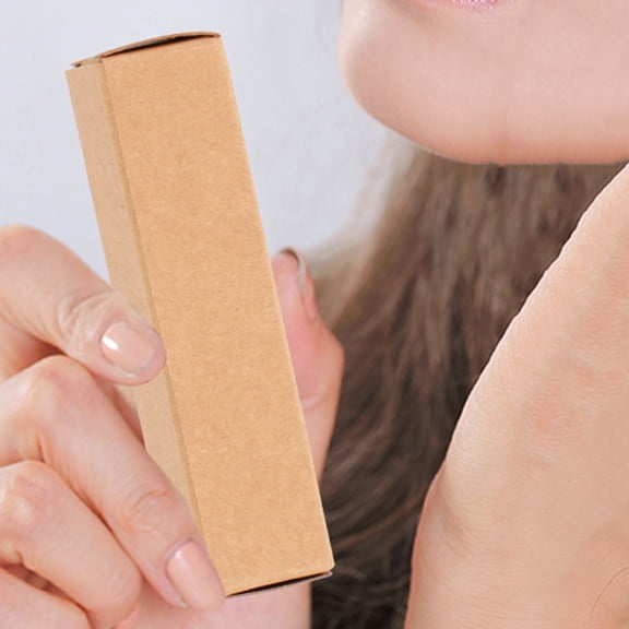 Mobutofu 50Pcs Compact Kraft Paper Lip Gloss Containers with Smooth Edges for Makeup Supplies