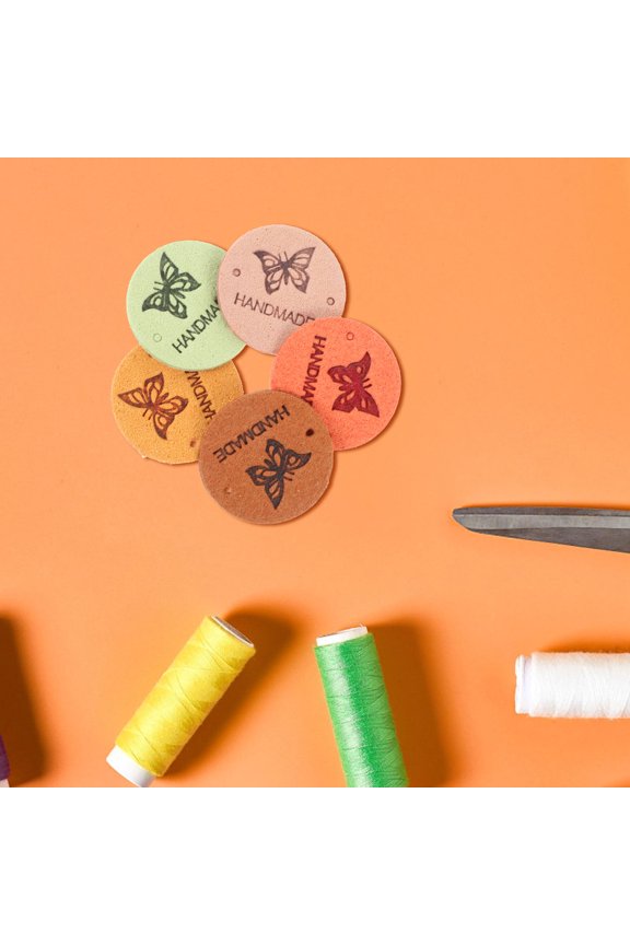 50Pcs Durable Assorted Color Handmade Tags with Holes for Crochet Clothes and Craft Sewing